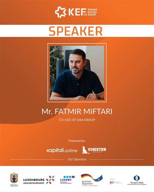 Oxa Group Co-CEO Fatmir Miftari to Speak at Kosova Energy Forum & Green Business Expo 2025
